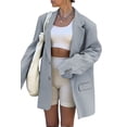 thumbnail image 1 of Sherrylily Women Autumn Winter Casual Elegant Lapel Blazers Open Front Work Office Jacket Outfit, 1 of 3