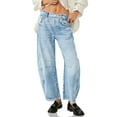 thumbnail image 1 of Sherrylily Women Baggy Boyfriend Jeans Pant Vintage Wide Leg Mid Rise Barrel Denim Fashion Ankle Pants, 1 of 6
