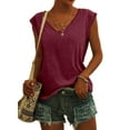 thumbnail image 1 of Sherrylily Women Cap Sleeve T-Shirt Casual Loose Fit Tank Tops S-2XL(US 4-22), 1 of 2