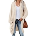 thumbnail image 1 of Sherrylily Women Cardigan Long Batwing Sleeve Open Front Knit Sweater Chunky Waffle Coat, 1 of 5