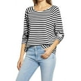 thumbnail image 1 of Sherrylily Women Casual Crew Neck Striped Long Sleeve T Shirt Tops Lightweight Pullover, 1 of 3