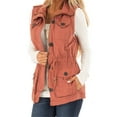 thumbnail image 1 of Sherrylily Women Casual Military Utility Vest Lightweight Sleeveless Drawstring Jackets with Pockets, 1 of 2