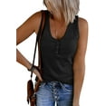 thumbnail image 1 of Sherrylily Women Casual Tank Top Button Down Ribbed Knit V-Neck Tops, 1 of 2