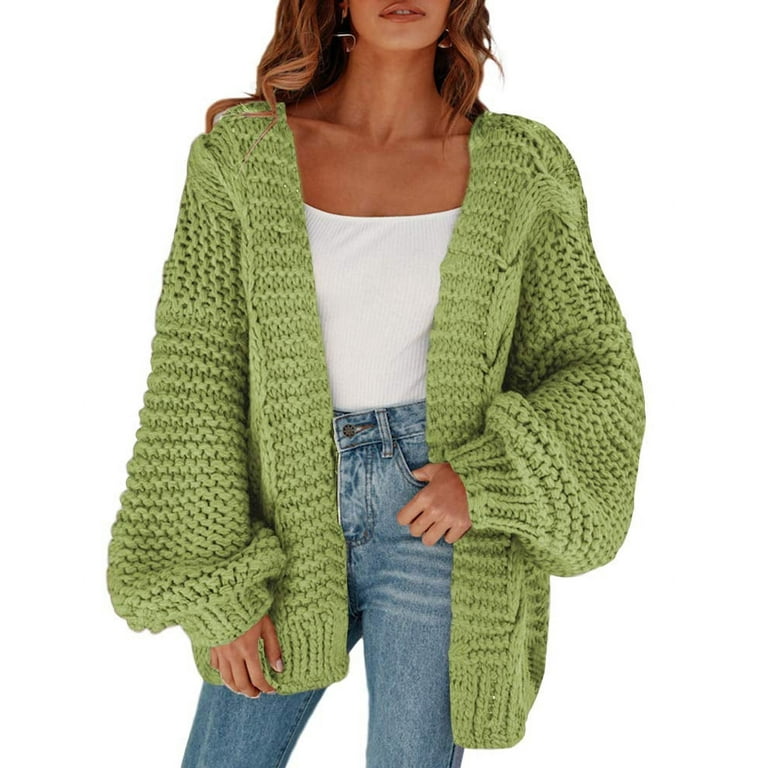 Chunky open front cardigan deals