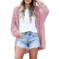 thumbnail image 1 of Sherrylily Women Crochet Cardigan Kimono Boho Long Sleeve Lightweight Oversized Open Front Knitted Sweater, 1 of 4