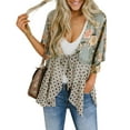 thumbnail image 1 of Sherrylily Women Floral Cardigans 3/4 Ruffle Sleeve Lightweight Flowy Boho Tie Loose Cover Ups, 1 of 4