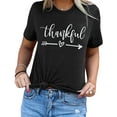 thumbnail image 1 of Sherrylily Women Graphic Love Letter Print Thanksgiving T-shirt Summer Tops, 1 of 3