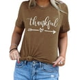 thumbnail image 1 of Sherrylily Women Graphic Love Letter Print Thanksgiving T-shirt Summer Tops, 1 of 3