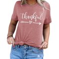 thumbnail image 1 of Sherrylily Women Graphic Love Letter Print Thanksgiving T-shirt Summer Tops, 1 of 3