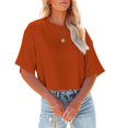 thumbnail image 1 of Sherrylily Women Half Sleeve Cropped T Shirt Crop Tops Casual Summer Tees, 1 of 4