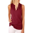 thumbnail image 1 of Sherrylily Women High Neck Cami Tank Top Summer Sleeveless T Shirts Plain Pocket Tunic Blouses, 1 of 3