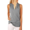 thumbnail image 1 of Sherrylily Women High Neck Cami Tank Top Summer Sleeveless T Shirts Plain Pocket Tunic Blouses, 1 of 3