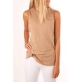 thumbnail image 1 of Sherrylily Women High Neck Cami Tank Top Summer Sleeveless T Shirts Plain Pocket Tunic Blouses, 1 of 3