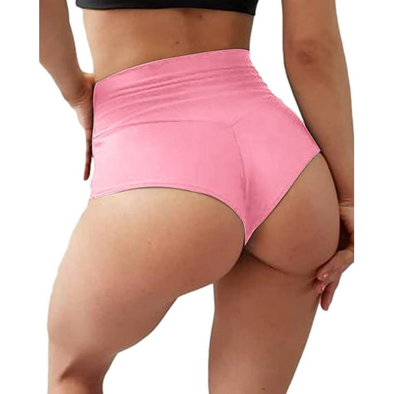 Sherrylily Women High Waist Yoga Shorts Gym Booty Butt Lifting Sports Dance Hot Pants
