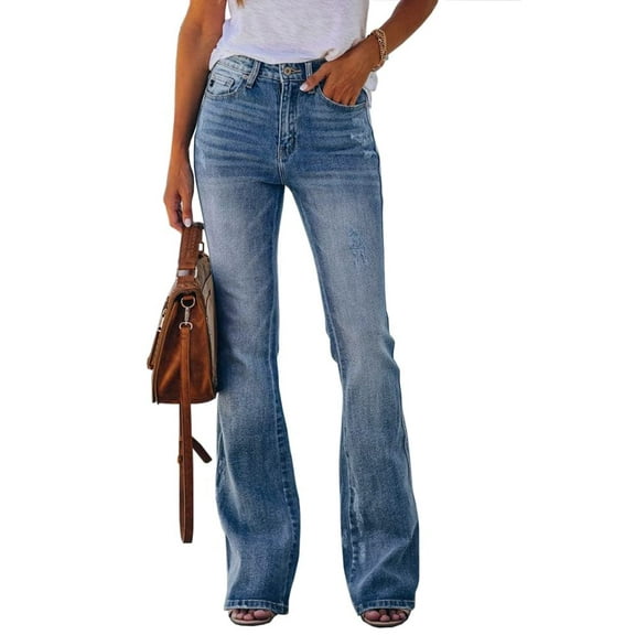 Sherrylily Women High Waisted Bootcut Flare Jeans with Wide Leg Stretch Denim Pants(Size 4-16)