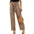 thumbnail image 1 of Sherrylily Women High Waisted Palazzo Pants Belted Wide Leg Long Trousers with Pockets, 1 of 4