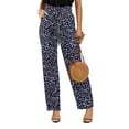 thumbnail image 1 of Sherrylily Women High Waisted Palazzo Pants Belted Wide Leg Long Trousers with Pockets, 1 of 3