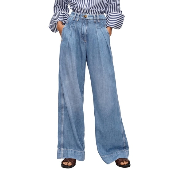 Sherrylily Women High Waisted Wide Leg Jeans Baggy Casual Denim Pants