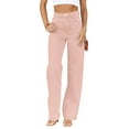 thumbnail image 1 of Sherrylily Women Jeans Mid Waisted Straight Loose Stretchy Tummy Control Pants, 1 of 2