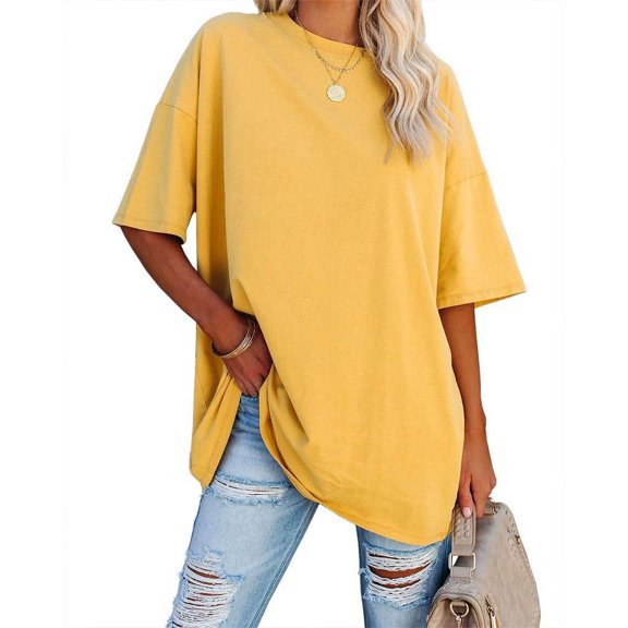 Sherrylily Women Oversized T Shirts Tees Half Sleeve Crew Neck Plus Size Tops