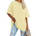 thumbnail image 1 of Sherrylily Women Oversized T Shirts Tees Half Sleeve Crew Neck Plus Size Tops, 1 of 3