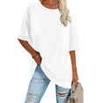 thumbnail image 1 of Sherrylily Women Oversized T Shirts Vintage Tees Crewneck Summer Short Sleeve Tunic Fashion Tops, 1 of 6