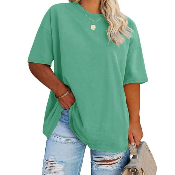 Sherrylily Women Plus Size T Shirts Oversized Half Sleeve Tunic Top