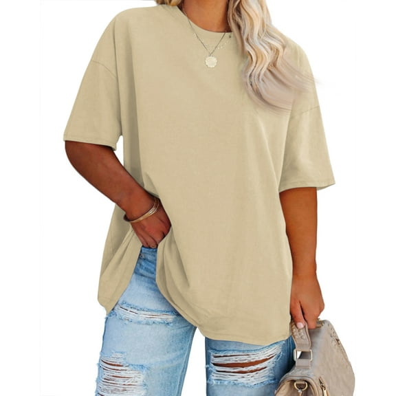 Sherrylily Women Plus Size T Shirts Oversized Half Sleeve Tunic Top