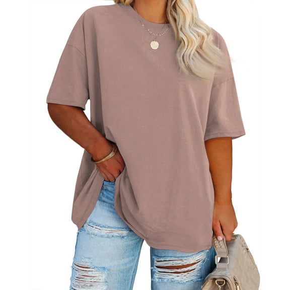 Sherrylily Women Plus Size T Shirts Oversized Half Sleeve Tunic Top
