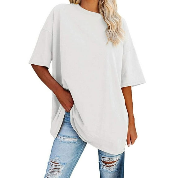 Sherrylily Women Plus Size T Shirts Oversized Half Sleeve Tunic Top