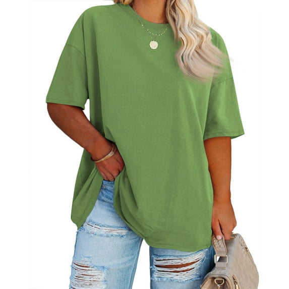 Sherrylily Women Plus Size T Shirts Oversized Half Sleeve Tunic Top