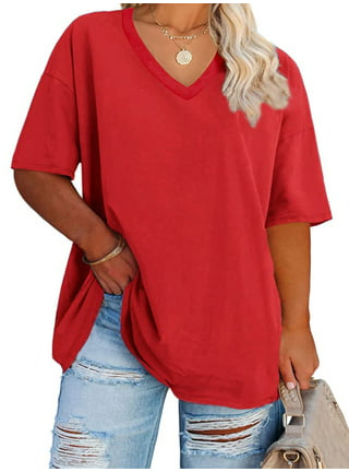 Plus Size Red Tops