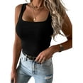 thumbnail image 1 of Sherrylily Women Sexy Square Neck Tank Tops Sleeveless Summer Ribbed Knit Cami Tops, 1 of 3