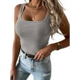 thumbnail image 1 of Sherrylily Women Sexy Square Neck Tank Tops Sleeveless Summer Ribbed Knit Cami Tops, 1 of 3
