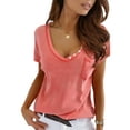 thumbnail image 1 of Sherrylily Women T-Shirt Short Sleeve Sexy Summer Blouse Tops Loose Tunic, 1 of 3