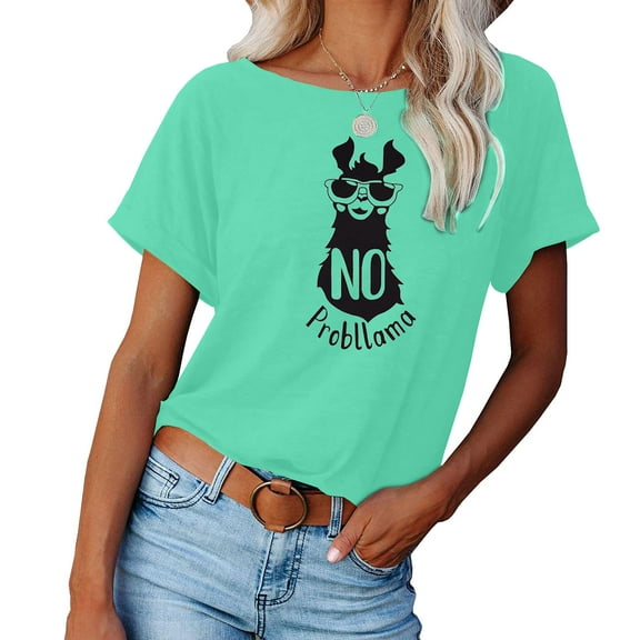 Sherrylily Women T Shirts Short Sleeve Summer Tops Printed Fit Tee Funny Shirts Casual