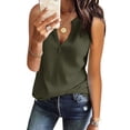 thumbnail image 1 of Sherrylily Women Tank Tops V Neck Waffle Knit Summer Sleeveless Loose Tee Shirts, 1 of 5