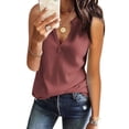 thumbnail image 1 of Sherrylily Women Tank Tops V Neck Waffle Knit Summer Sleeveless Loose Tee Shirts, 1 of 5