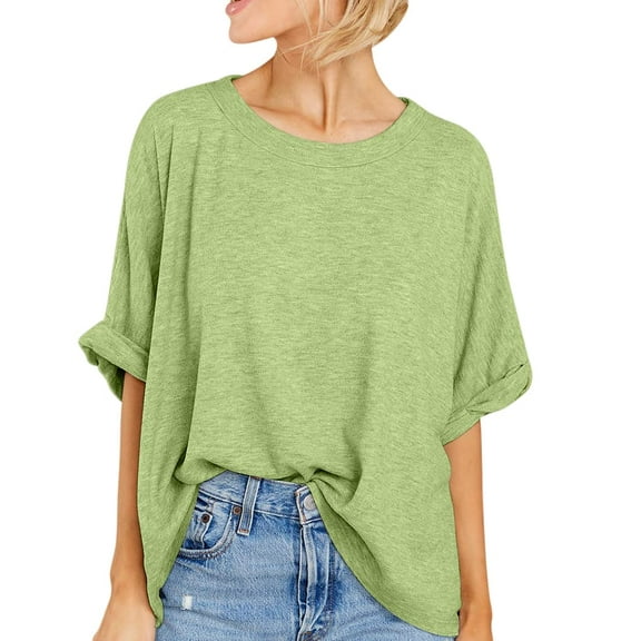 Sherrylily Women Tops Oversized T-Shirt Short Sleeve Loose Casual Shirts Summer Tee S-2XL