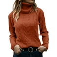 thumbnail image 1 of Sherrylily Women Turtleneck Sweaters Long Sleeve Cable Knit Jumper Pullover, 1 of 5