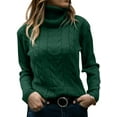 thumbnail image 1 of Sherrylily Women Turtleneck Sweaters Long Sleeve Cable Knit Jumper Pullover, 1 of 5