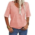 thumbnail image 1 of Sherrylily Women V-Neck Half Sleeves Oversized T Shirt Casual Loose Basic Tops, 1 of 5