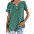 thumbnail image 1 of Sherrylily Women V Neck T Shirts Casual Summer Tops Tees Loose Fit Tunics, 1 of 4