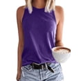 thumbnail image 1 of Sherrylily Womens Crew Neck Tank Tops Casual Loose Fit Sleeveless Shirt S-2XL, 1 of 5