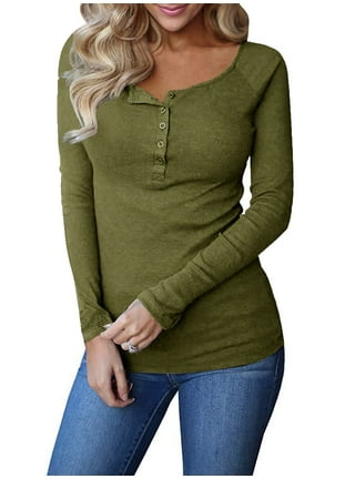 Long Sleeve Ribbed Henley