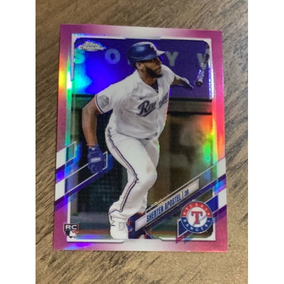 Sherten Apostel Texas Rangers MLB 2021 Topps Chrome - Pink Refractor 126