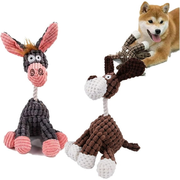 Sherum Bite Buddy, Bite Buddy Chew Toy for Dogs, Pets Boro Bite Buddy Dog Toy, Robust Plush Dog Toys, Plush Dog Toys for Aggressive Chewers (Brown+Gray)