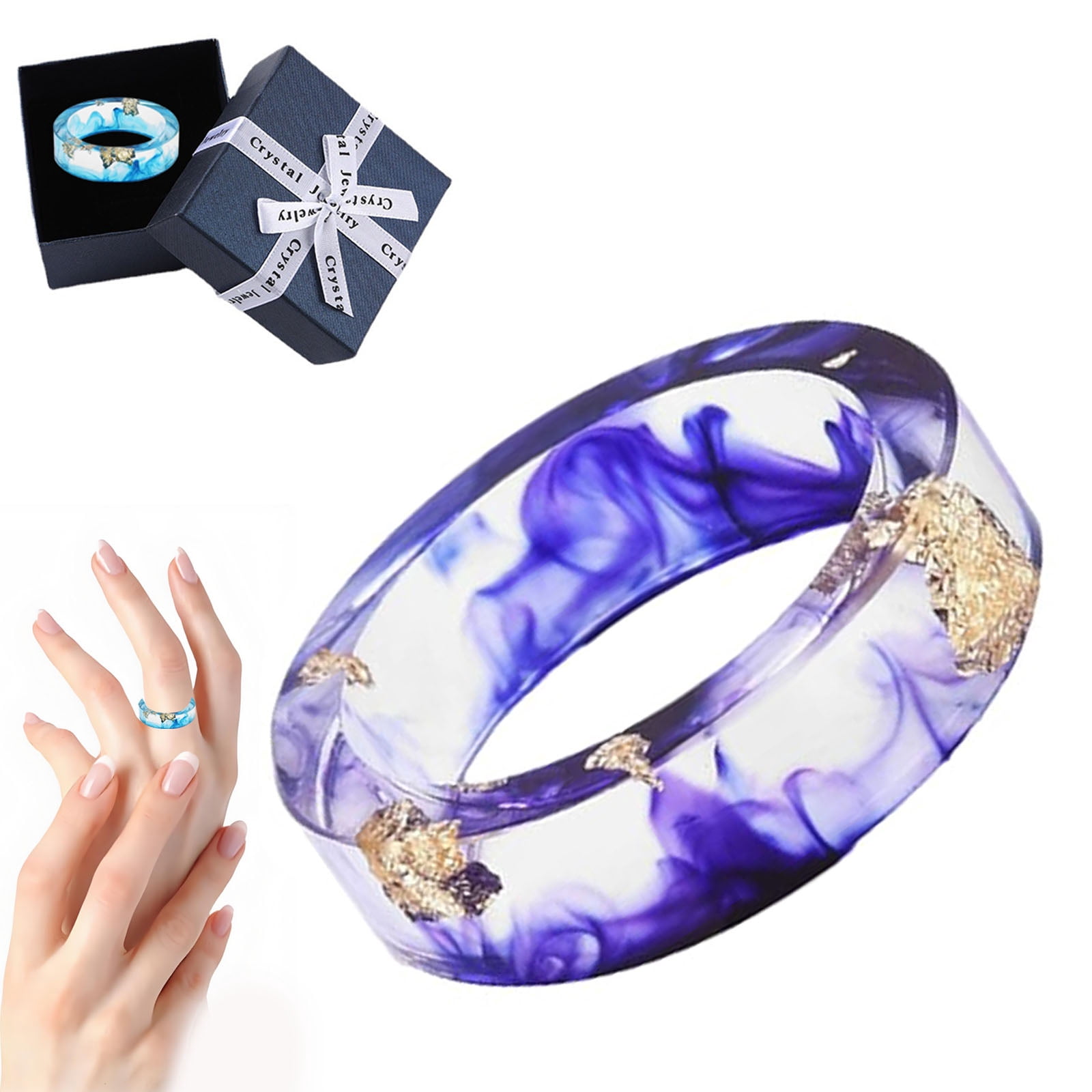 Ery Rings Sherum Everring, Pubyfun Everring, Sheremart Everring, Gold Foil Epoxy ...