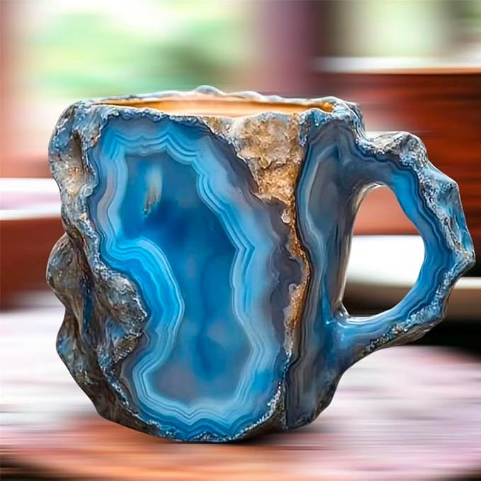 Sherum Luxegem Coffee Mug - Real Natural Mineral Crystal Coffee Mugs ...