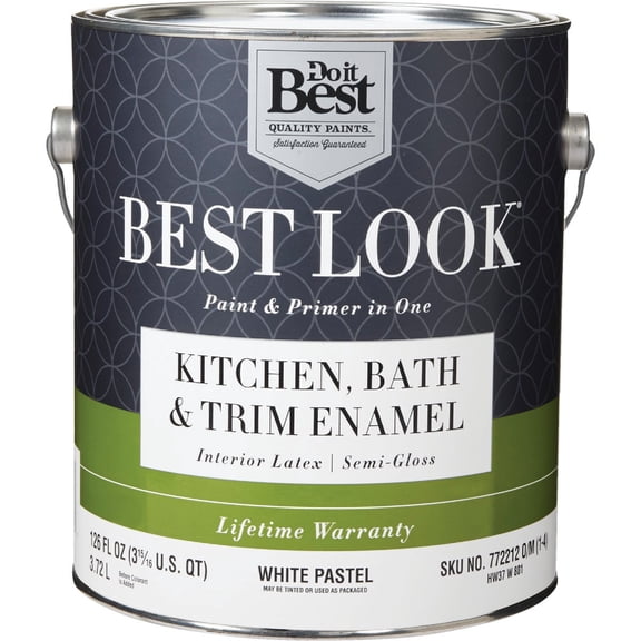 Sherwin-Williams Co. Best Look Latex Paint & Primer In One Kitchen Bath & Trim Semi-Gloss Interior Wall Paint - Pack of 6